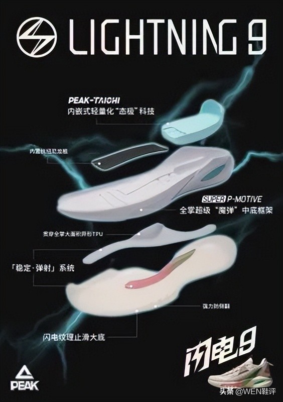 闪电9实战测评球鞋显微镜,闪电9拆解