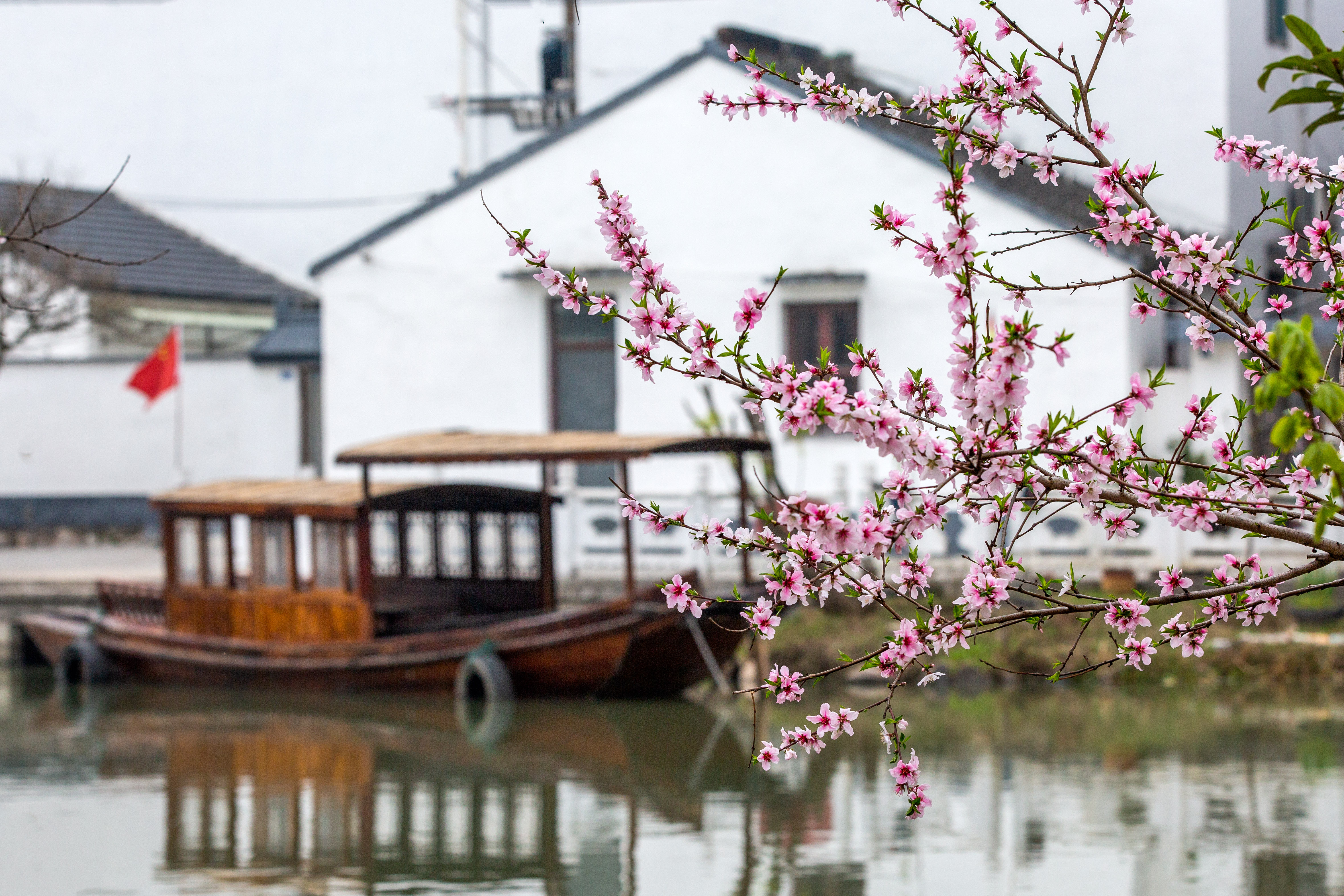 瞭望特色小镇,航拍小城镇视频