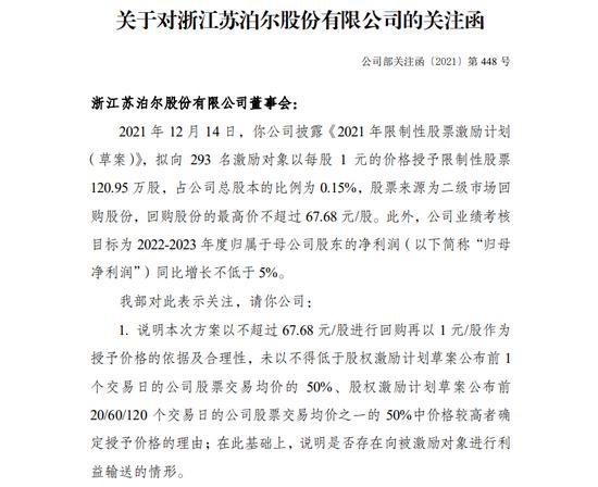 苏泊尔股票激励计划,苏泊尔股权激励方案