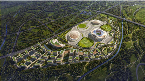 济南黄河足球场,济南黄河体育中心足球场效果图