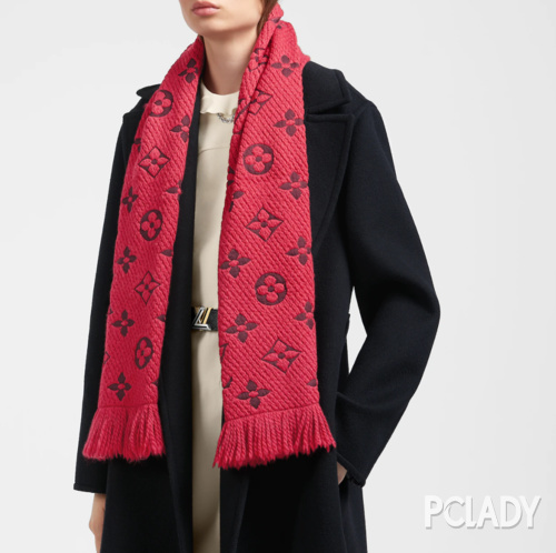 lv围巾女款爆款2024新款红色,2023lv围巾必买经典款