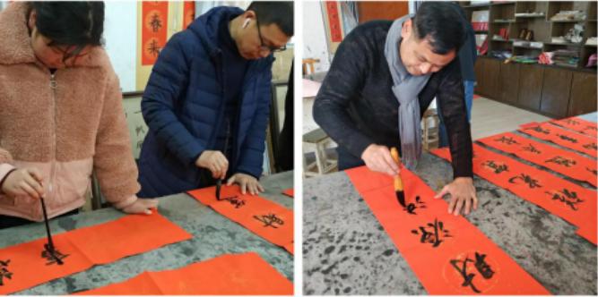 喜迎新春年味浓挥毫泼墨送春联,新时代文明实践新春送春联活动