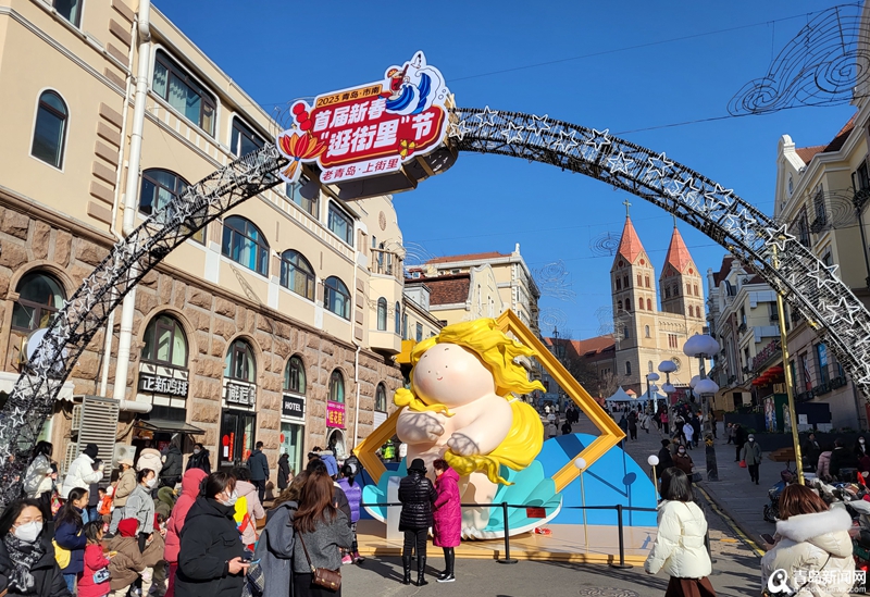 青岛市南花灯,年味十足青岛花灯璀璨贺新春